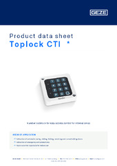 Toplock CTI  * Product data sheet EN