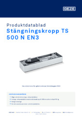 Stängningskropp TS 500 N EN3 Produktdatablad SV