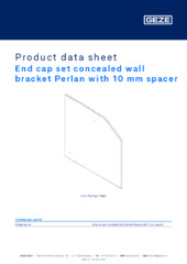 End cap set concealed wall bracket Perlan with 10 mm spacer Product data sheet EN
