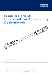 Gummiseil zur Absicherung Deckenblech  * Produktdatenblatt DE