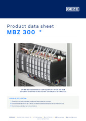 MBZ 300  * Product data sheet EN