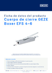 Cuerpo de cierre GEZE Boxer EFS 4-6 Ficha de datos del producto ES
