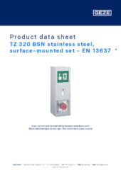 TZ 320 BSN stainless steel, surface-mounted set - EN 13637  * Product data sheet EN