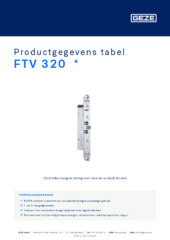 FTV 320  * Productgegevens tabel NL