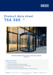 TSA 365  * Product data sheet EN
