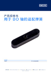 用于 BO 轴的适配弹簧 产品规格书 ZH