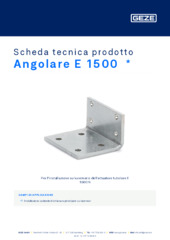 Angolare E 1500  * Scheda tecnica prodotto IT