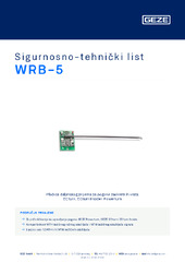 WRB-5 Sigurnosno-tehnički list HR