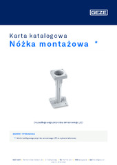 Nóżka montażowa  * Karta katalogowa PL