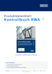 Kontrollbuch RWA  * Produktdatenblatt DE