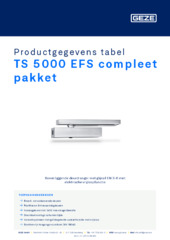 TS 5000 EFS compleet pakket Productgegevens tabel NL