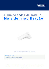 Mola de imobilização Ficha de dados de produto PT