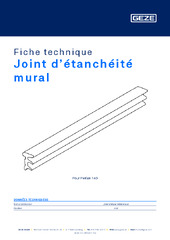 Joint d’étanchéité mural Fiche technique FR