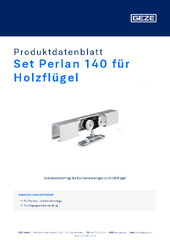 Set Perlan 140 für Holzflügel Produktdatenblatt DE