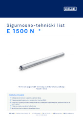 E 1500 N  * Sigurnosno-tehnički list HR