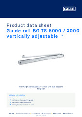 Guide rail BG TS 5000 / 3000 vertically adjustable  * Product data sheet EN