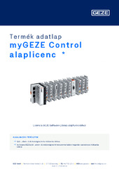 myGEZE Control alaplicenc  * Termék adatlap HU