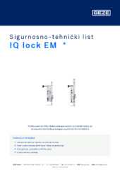 IQ lock EM Sigurnosno-tehnički list HR