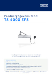 TS 4000 EFS Productgegevens tabel NL