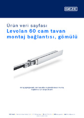 Levolan 60 cam tavan montaj bağlantısı, gömülü Ürün veri sayfası TR