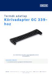 Körívadapter GC 339-hoz Termék adatlap HU