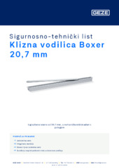 Klizna vodilica Boxer 20,7 mm Sigurnosno-tehnički list HR