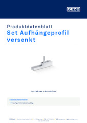 Set Aufhängeprofil versenkt Produktdatenblatt DE