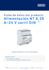 Alimentación NT 6,25 A-24 V carril DIN  * Ficha de datos del producto ES
