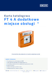 FT 4 A dodatkowe miejsce obsługi  * Karta katalogowa PL