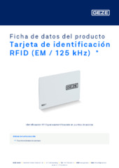 Tarjeta de identificación RFID (EM / 125 kHz)  * Ficha de datos del producto ES