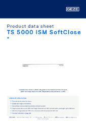 TS 5000 ISM SoftClose  * Product data sheet EN