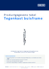 Tegenkast buisframe Productgegevens tabel NL