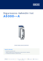 A5000--A Sigurnosno-tehnički list HR