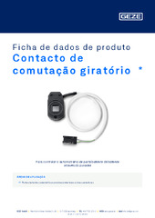 Contacto de comutação giratório  * Ficha de dados de produto PT