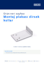 Montaj plakası dirsek kollar Ürün veri sayfası TR