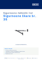 Sigurnosne škare br. 35 Sigurnosno-tehnički list HR