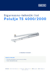 Polužje TS 4000/2000 Sigurnosno-tehnički list HR