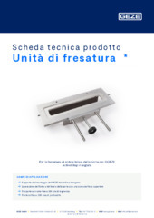 Unità di fresatura  * Scheda tecnica prodotto IT