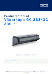 Väderkåpa GC 363/GC 339  * Produktdatablad SV