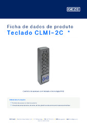 Teclado CLMI-2C  * Ficha de dados de produto PT