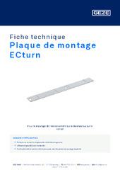 Plaque de montage ECturn Fiche technique FR