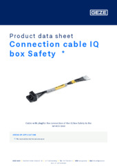Connection cable IQ box Safety  * Product data sheet EN