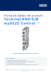 Terminal KNX/EIB myGEZE Control  * Ficha de dados de produto PT