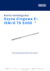 Szyna ślizgowa E-ISM/G TS 5000  * Karta katalogowa PL