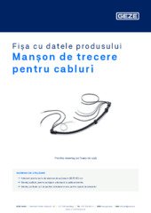 Manșon de trecere pentru cabluri Fișa cu datele produsului RO