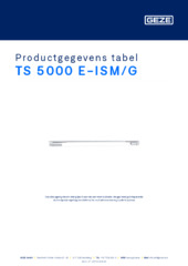 TS 5000 E-ISM/G Productgegevens tabel NL