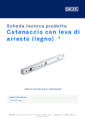 Catenaccio con leva di arresto (legno)  * Scheda tecnica prodotto IT