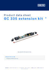 GC 335 extension kit  * Product data sheet EN