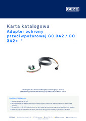 Adapter ochrony przeciwpożarowej GC 342 / GC 342+  * Karta katalogowa PL