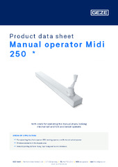 Manual operator Midi 250  * Product data sheet EN